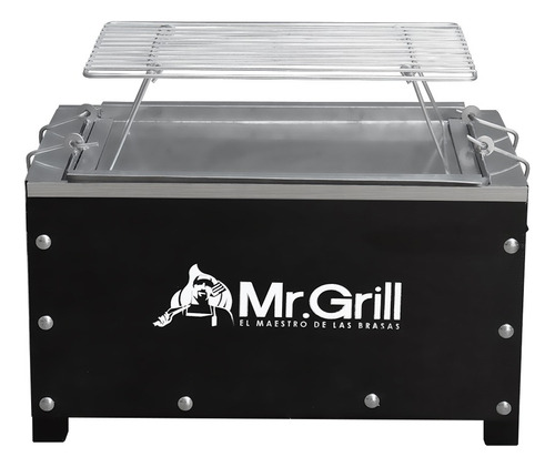 Caja China Mini Black Galvanizada + Parrilla De Varillas Niq