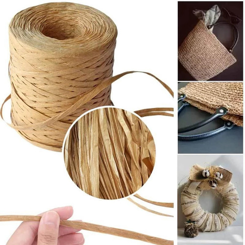 4 Rollos De Cinta De Papel De Rafia De 656 Pies, Cuerda De