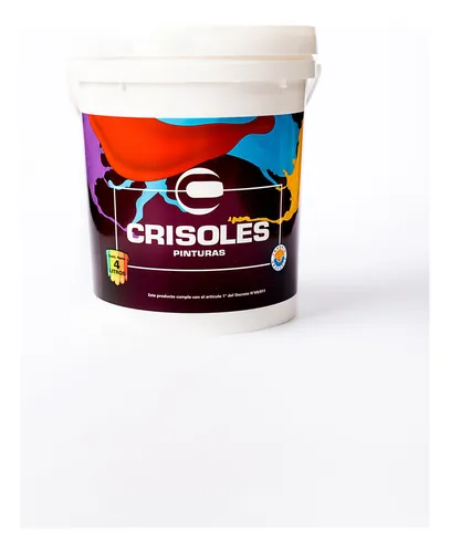 Pintura Acrilica Premiun Exteriores Crisolmur Blanco 4 Lts. Acabado Mate