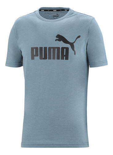 Remera Puma Ess Heather Hombre Azul Jj Deportes