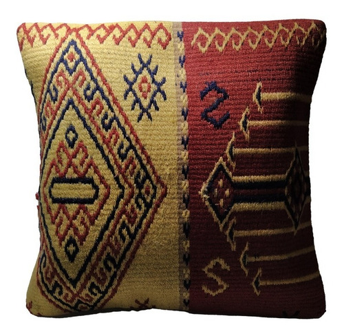 Capa De Almofada 40x40 Kilim Turco Astesanal Modelo Izmir