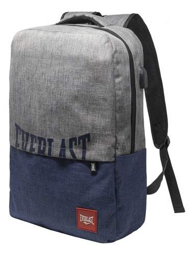 Mochila Everlast Laptop Jasper Grey/blue