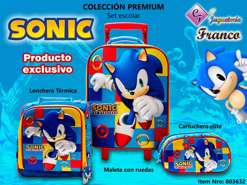 Maleta Lonchera Cartuchera Sonic - Producto Nuevo