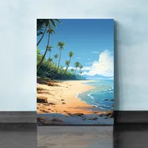 Comprar Quadro Decorativo Para Sala Quarto 30x45 Praia Ilha Deserta