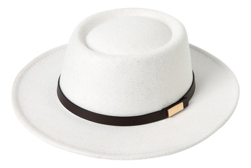 Lanzom Sombrero Fedora Lana Cálida Ala Ancha Vintage Mujer,