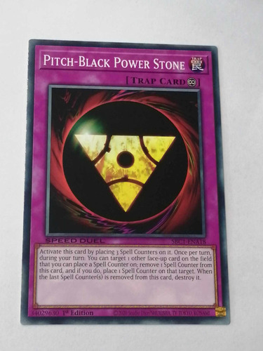 Speed Duels Yugioh Pitch Black Power Stone Original