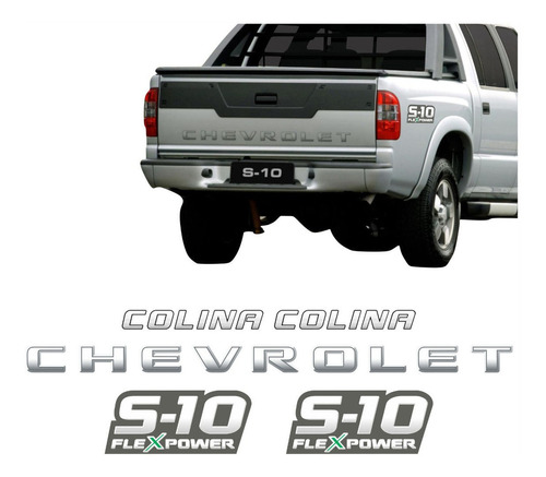 Faixa Adesivo Chevrolet S10 Colina 2011 Grafite S10kit15 Cor ADESIVO S10 COLINA