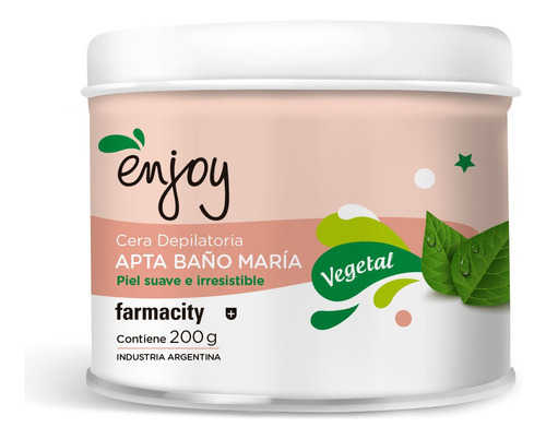 Cera Depilatoria Enjoy Vegetal Piel Suave X 200 G