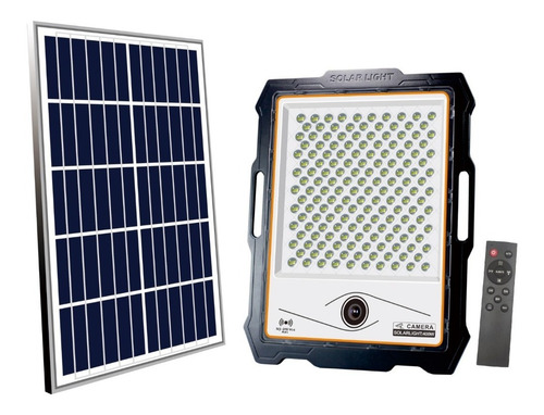 Foco Led Solar Con Cámara Wi-fi Y Mando A Distancia 100w