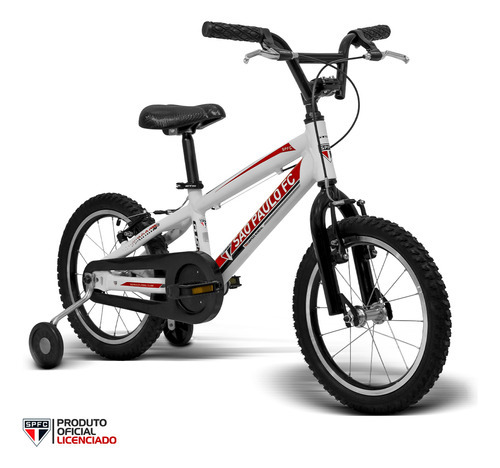 Bicicleta Infantil Oficial Gts M1 Do São Paulo Futebol Clube Cor Branco-vermelho Tamanho Do Quadro Único