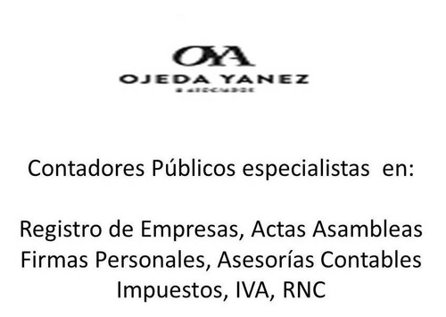 Imagen 6 de 8 de Registro Mercantil Empresas Compañías Actas Asambleas, Rnc
