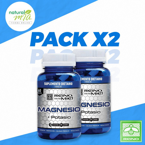 Pack X 2- Magnesio + Potasio Reino-fortalece Músculos Huesos