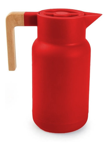 Imagen 2 de 9 de Termo Jarra Termica Eco Deco Mango Madera 1 Lt D+m Bazar