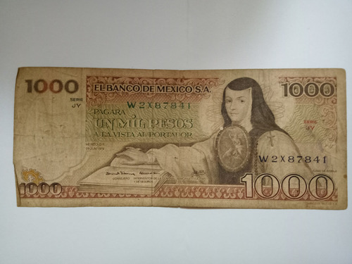 Billete De 1000 Pesos Del Año 1979