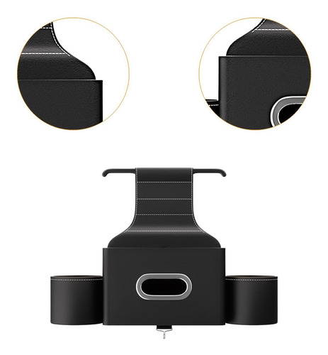 Caja De Almacenamiento Para Asiento Trasero, Negro
