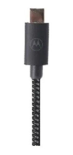 Cable Type C A Type C Motorola Carga Rápida Reforzado 1.5m Color Negro