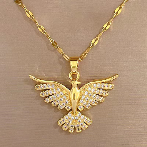 Collar Fénix Símbolo De Poder Y Renacimiento Piedra Circón