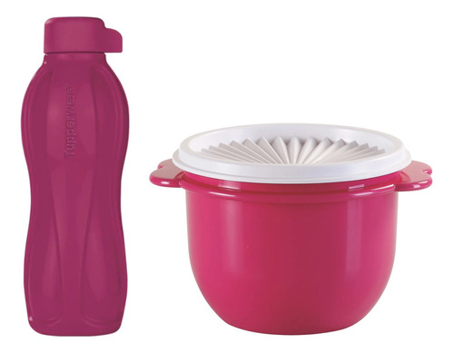 Set Tupperware Botella 500ml Y Hermético Bowl 600ml Bpa Free