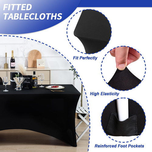 Mantel De Mesa Impermeable Elástico Rectangular