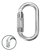 Comprar Mosquetão Gancho Oval Tripla Trava Aço Segurança 25kn Task