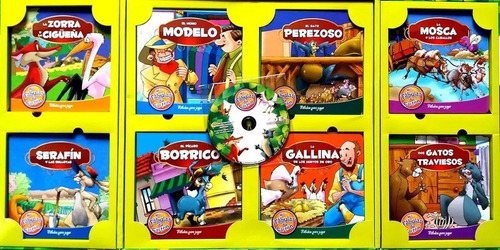 Coleccion 8 Libros Mis Fabulas De Carton + Cd Rom + Estuche