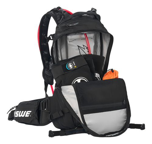 Mochila Uswe Shred 25, Carbon Black Color Negro Diseño Liso 3l