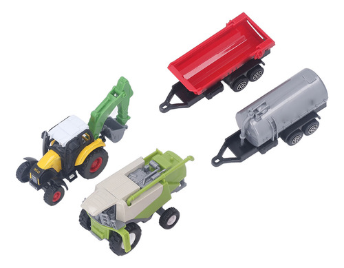 Conjunto De Brinquedos Kids Farmer Truck Alloy Pull Back Mul