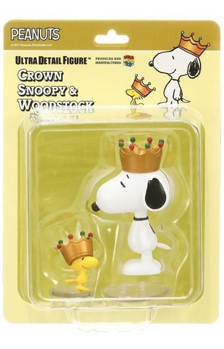 Figura de amendoim coroada de Snoopy e Woodstock da Medicom
