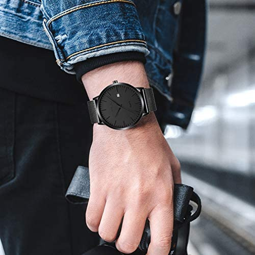 Crrju Relojes De Moda De Lujo Para Hombre Reloj De Correa De