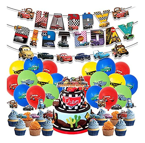 Juego De Decoraciones De Fiesta De Cumpleaños De Coche De C