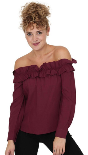 Imagen 1 de 4 de Blusa Mujer Salvaje Tentación Vino 60403005 Rayón