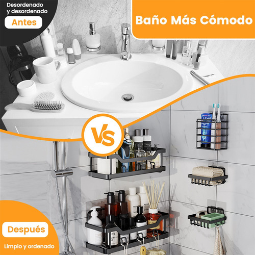 Estanteria Ducha Para Baño Organizador Regadera 5pack