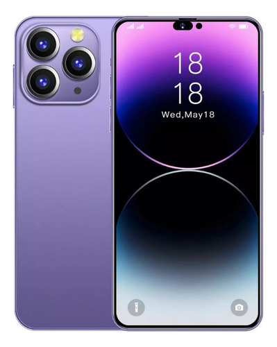 Teléfonos Inteligentes Android Baratos I14 Pro Max 6.1 Pulgadas Ram1gb Y Rom8gb Púrpura