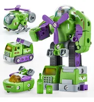 Comprar Hahaland Robot Transformado Juguetes Niños 3 Años Coches De Juguetes Para Niños, 3 En 1 Playsets De Vehículos Juguetes De Construcción Juguetes Niños 3 4 5 6 Años
