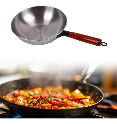 Pan Con Frees De Hierro Wok Multifuncional Sin Tapa Hecho De