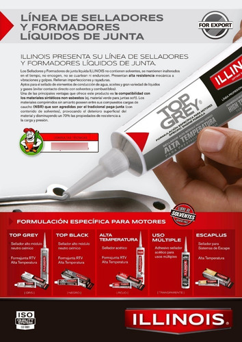 Sellador Forma Juntas Illinois Alta Temp 30 Gr 605 2.0