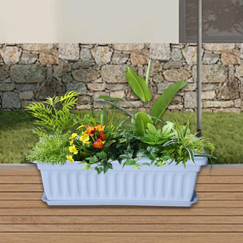 Caja De Ventanas Sembradora Flower Pinkling Nursery Azul