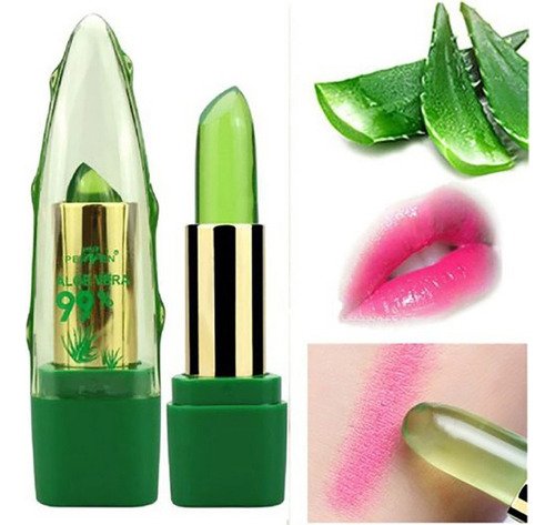 Lápiz Labial Q Aloe Gel Jelly Plant Temperature Change Lip 3