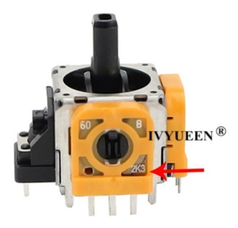 Imagen 2 de 2 de 3d Análogo Joystick Ps5 - Version Amarilla 2k3 Ohm