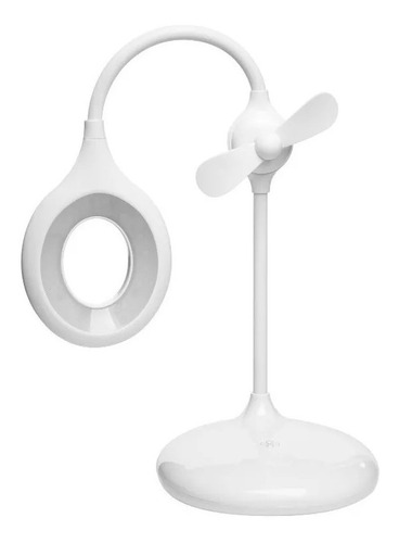 Imagen 4 de 5 de Lampara Led Escritorio Flexible Tactil Con Mini Ventilador