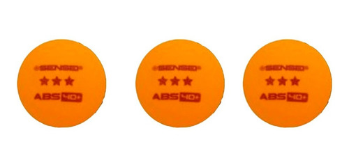 Imagen 2 de 6 de Pelotas Ping Pong Sensei 3 Estrellas 40mm X 3 U. Tenis Mesa