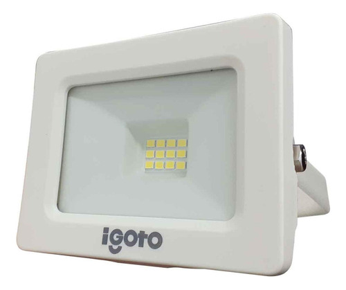 Lampara Led Reflector Igoto Ref3010 10w 6500k Luz Dia Blanco Color De La Carcasa Blanca Color De La Luz Fría