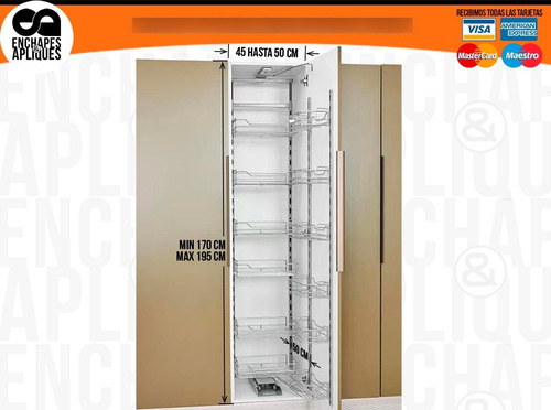 Imagen 2 de 7 de Alacena Despensa Cocina (solo Herraje Sin Mueble De Madera)