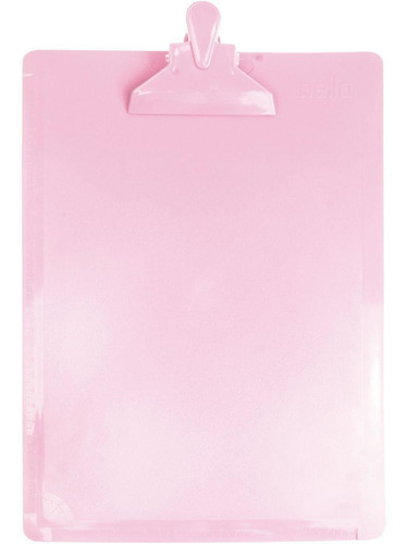 Prancheta Plástica Oficio Rosa Pastel Dello 340x240mm