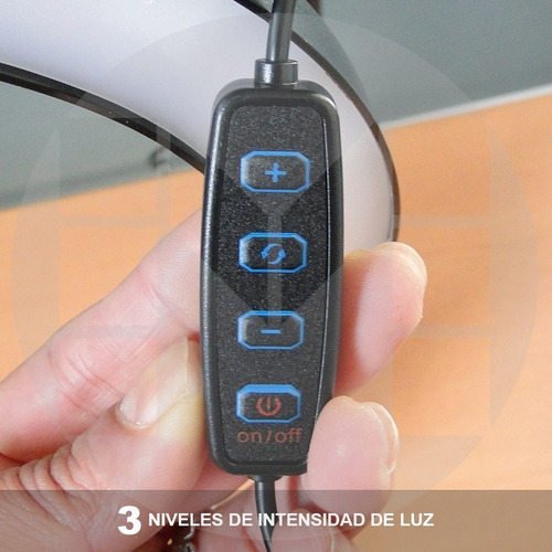 Imagen 6 de 9 de Lampara Aro Luz Led Tripode De Mesa Bluetooth 10w Youtuber