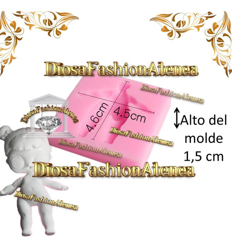 Molde Silicona Muñeca Lol Repostería Porcelana Fondant Rosa