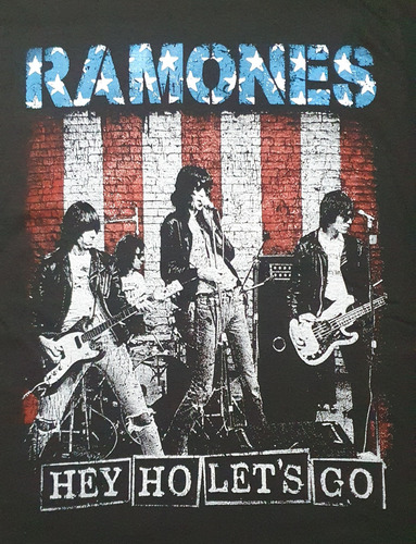 Remera Los Ramones Tommy Johnny Joey Deedee Hey Ho Lets Go!