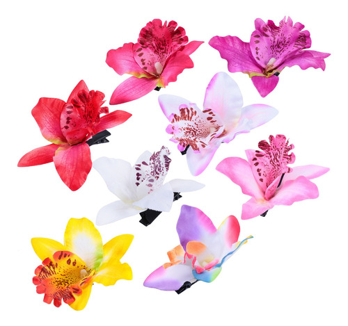 8 Horquillas De Flores De Orquídea Para Novia, Horquillas De | Meses sin  intereses