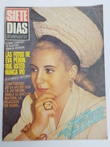 Fotos De Eva Perón Revista Siete Días Matera 1985