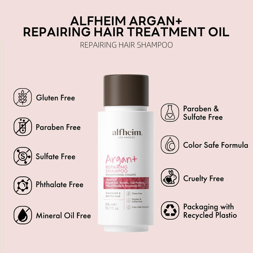 Alfheim Alfheim Argan+ Shampoo Reparador Sem Sulfato